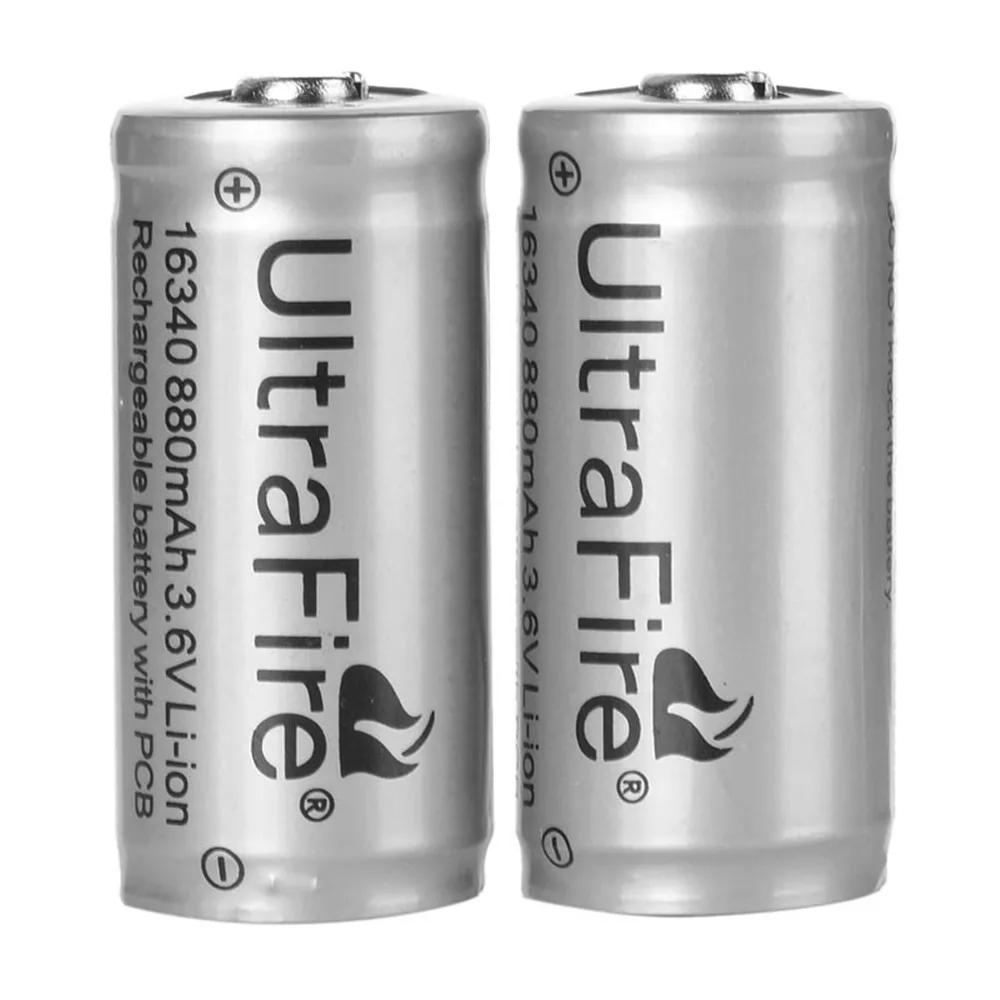 UltraFire Ƭ ̿ 16340 ͸,  , LED  , CR123A  ͸, CR123, 3.6V, 880mAh